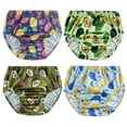thumbnail image 1 of Rubber Pants for Babies Plastic Underwear Covers for Potty Training Cute Plastic Diaper Cover Rubber Pants for Toddlers Swim Diaper Covers Toddlers 4 Packs Boys 1T, 1 of 9