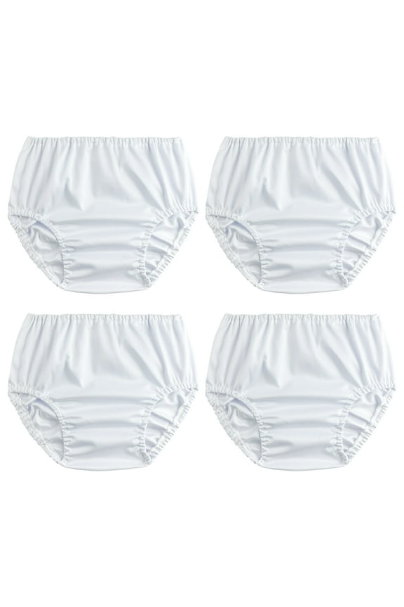 Rubber Pants for Toddlers Diaper Covers for Girls Premium Rubber Training Pants for Toddlers Plastic Training Pants Rubber Pants Plastic Pants for Toddlers 4 Packs White 5T