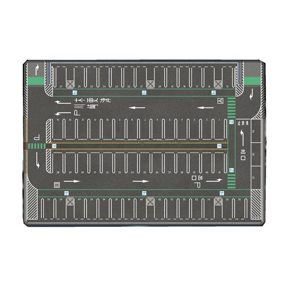 Rubber Parking Pad 1:64 Model Car Display Parking Lot Mat Mouse Pad Simulation Toy Cars Parking Pad, D