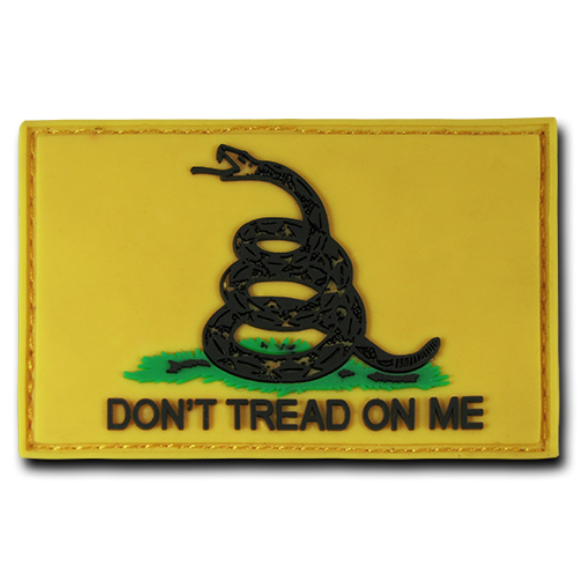 Rapid Dominance T90-GDA-GLD 3 x 2 in. Rubber Patch Gadsden Flag, Gold