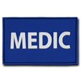 thumbnail image 1 of rapdom medic text rubber h&l velcro-back patch [2-pack - navy blue - 3x2"], 1 of 1
