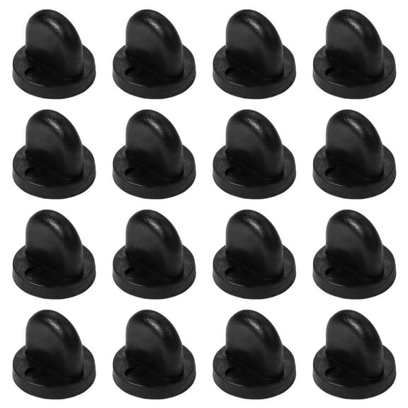 Rubber Pin Backs Black PVC Pin Keepers Pin Cap Replacement for Uniform Badges (250 Pieces)