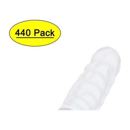 Rubber Powder-Free Smooth Elastic Finger Cots Caps White 440 Pcs