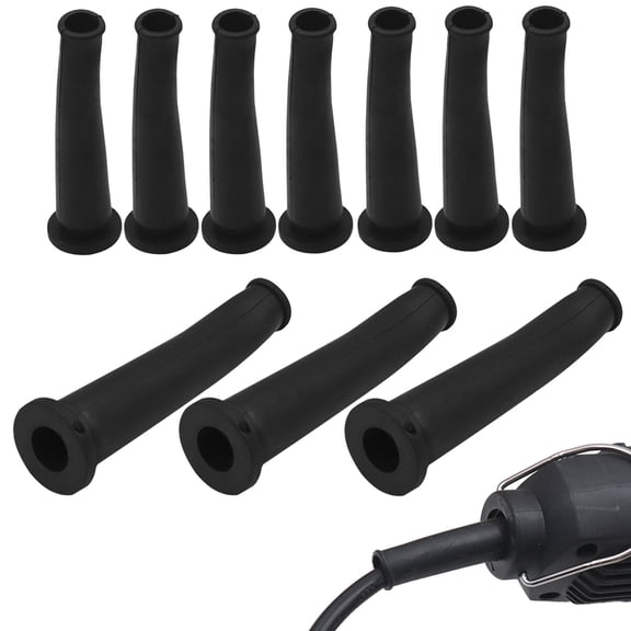 Rubber Power Cable Sleeve Protector for Drills Saws Angle Grinders, Black Insulation Covers, Power Tool Cord Guard (10Pcs, Small+Large)