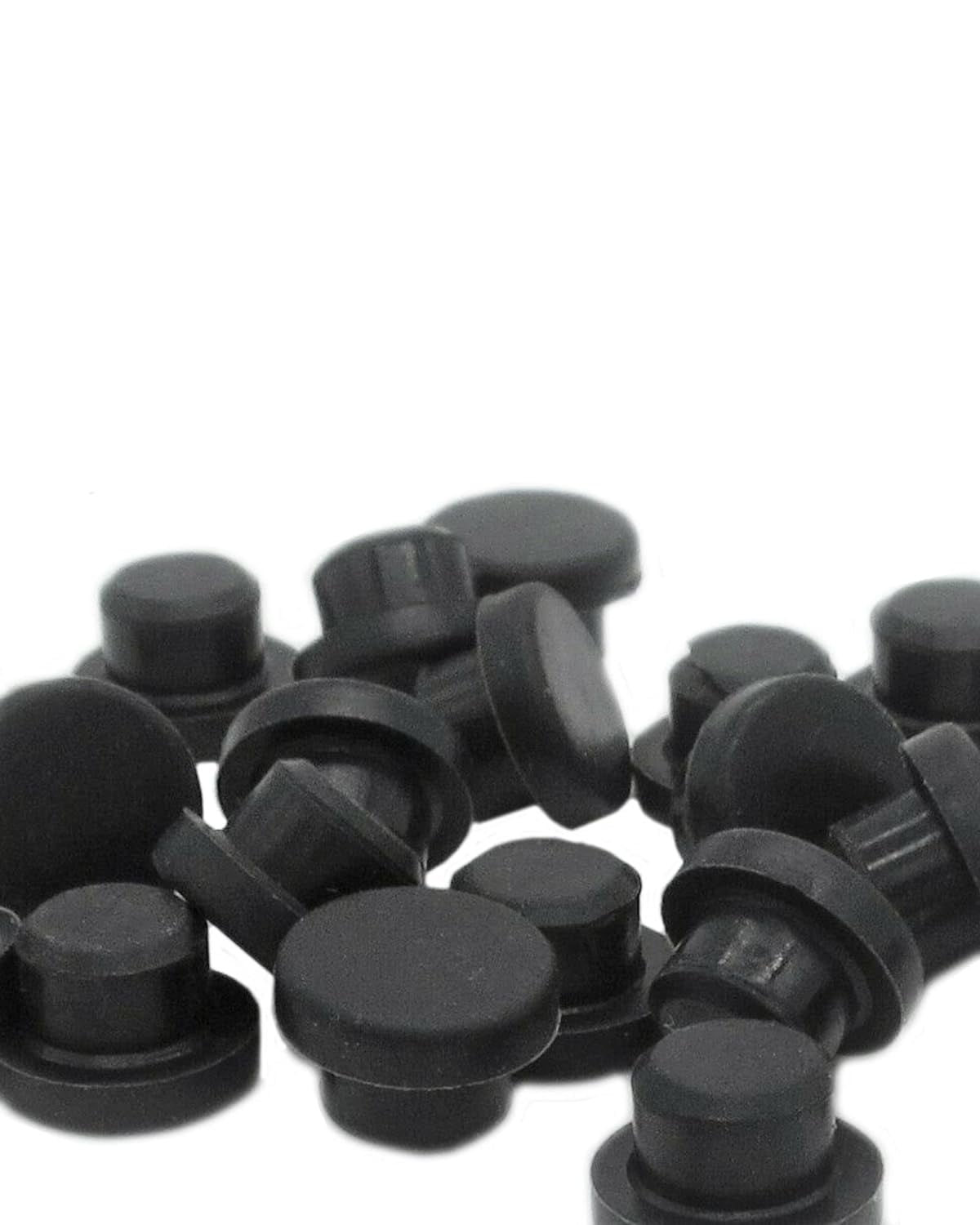 Rubber Push In Bumpers 3/8” Rubber Hole Plugs 5/8" OD PushIn Compression Stem Panel Plugs