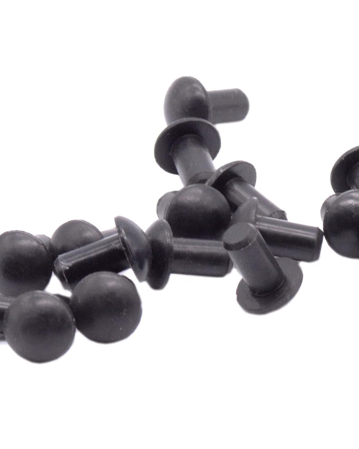 Rubber Push In Bumpers Round Mini Rubber Feet Bumpers Fits 5/32" Hole X 5/16" OD X 1/8" Height