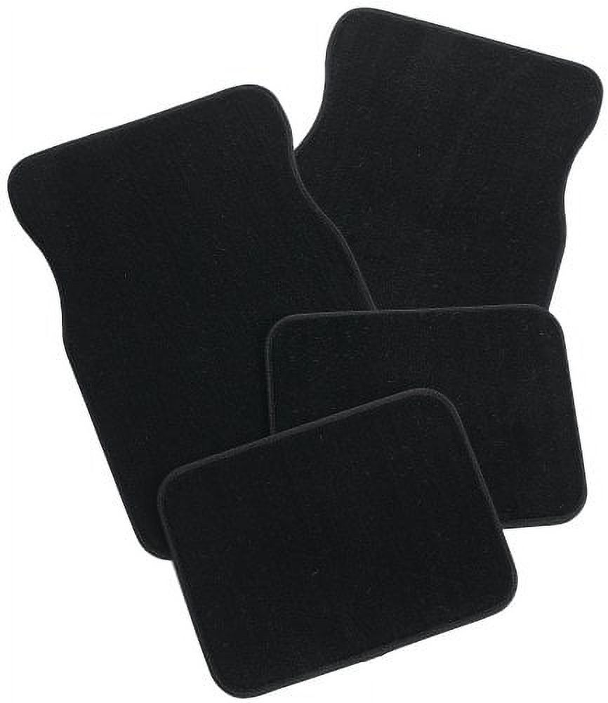 Rubber Queen 70551 Plush Carpeted 4 Piece Mats - Black