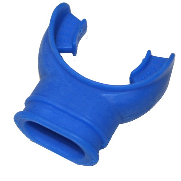 Rubber Regulator Mouthpiece, Hypoallergenic Rubber, Regular Bite, Blue