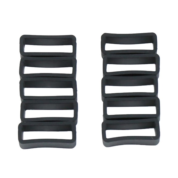 Rubber Replacement Watch Band Strap Loops Silicone Watch Strap Keeper Retainer Holder Loop 26MM Black