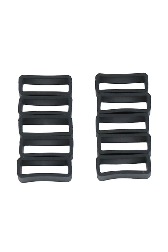 Rubber Replacement Watch Band Strap Loops Silicone Watch Strap Keeper Retainer Holder Loop 28mm Black