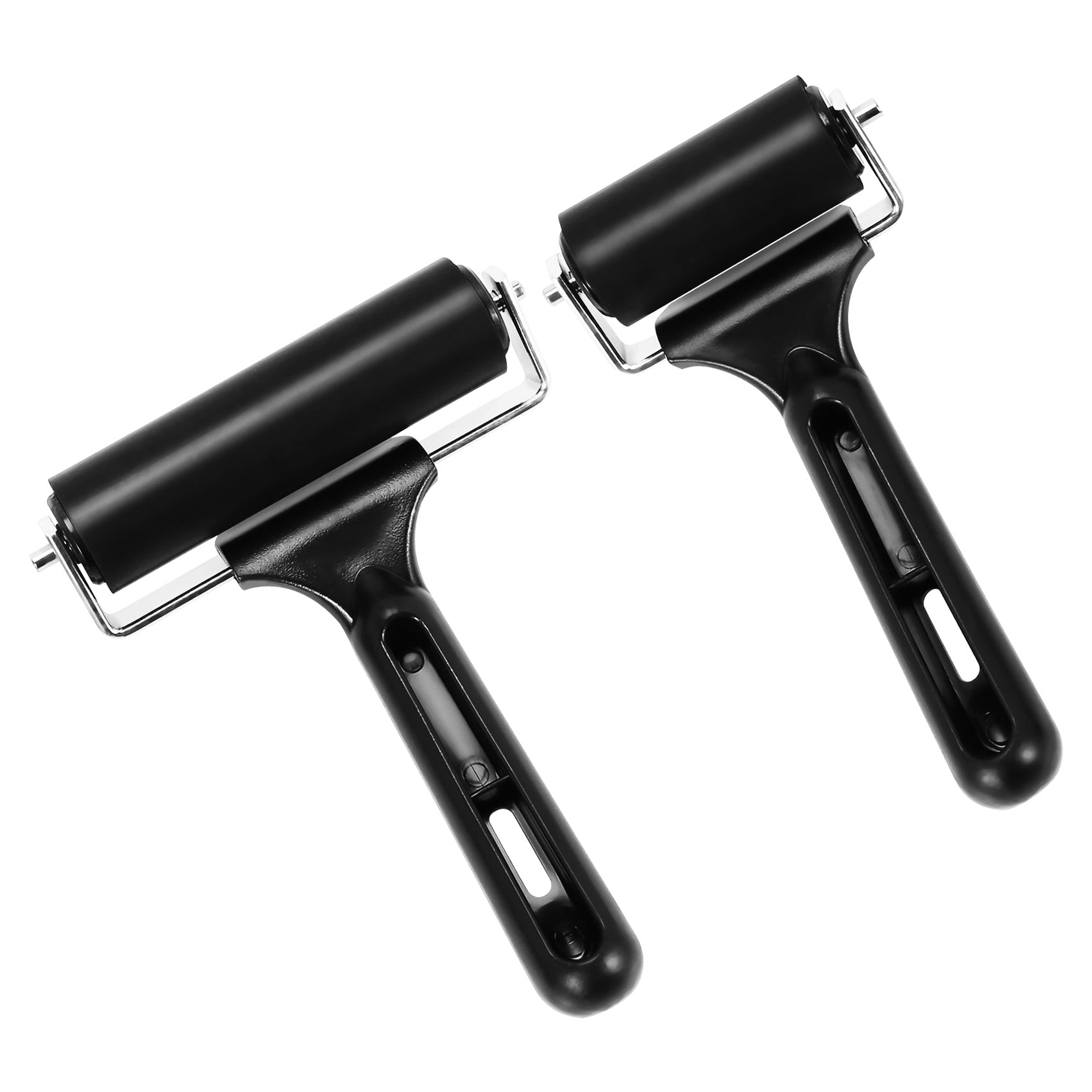 Rubber Roller, 2 (6 & 10cm), Ink Brayer Roller perfect for Printmaking