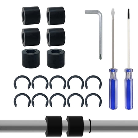 Rubber Roller Replacement Set Compatible with Cricut Maker/Maker 3,Includes 6 Rubber Rollers, 10 Retaining Clip Rings and Other Repair Tools (Pack of 19)