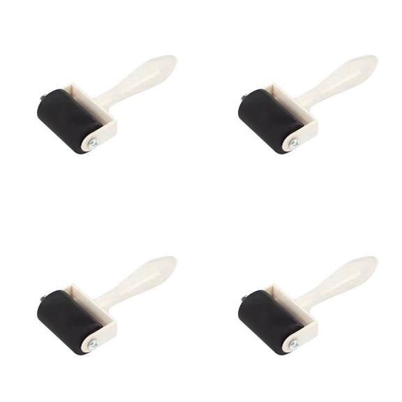 Rubber Roller Tools Hard Rubber Brayer Roller Art Craft Roller For Printmaking Printmaking Ink Roller With Wooden Handle Paint Brush Ink Applicator Art Craft Painting Tool