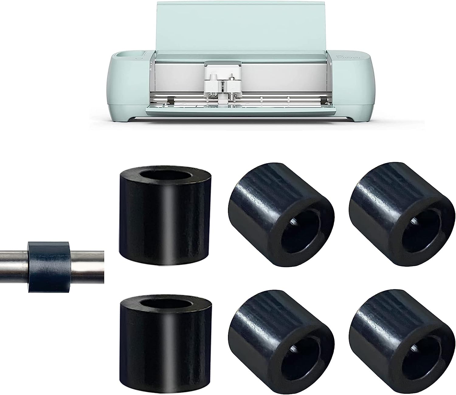 Rubber Rollers Replacement Compatible with Cricut Maker, Mat Guide  Replacement Spare Rubber Roller/Wheel for Cricut Roller Repair - Set of 6