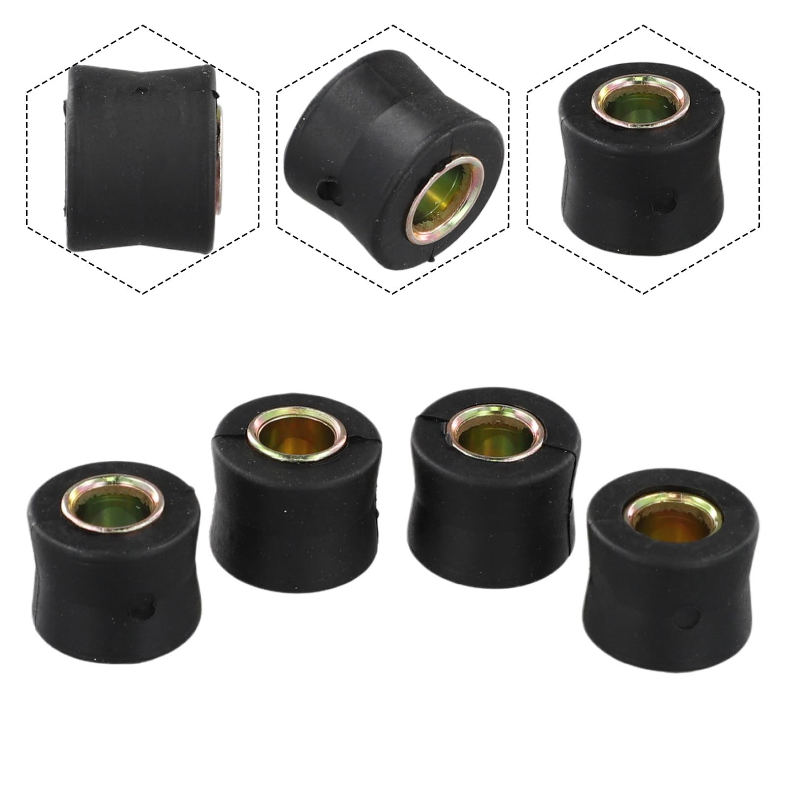 Rubber Shock Upgrade Your for Quad Dirt Bike ATV with 4X10mm Rubber Shock Absorber Suspension Bushes Enhanced Stability