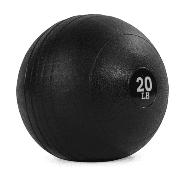 Rubber Slam Ball, Dead Weight Ball Absorbs Impact, Minimal Bounce, Textured Surface for Strength and Conditioning, Cardio Workouts, Full Body Workout