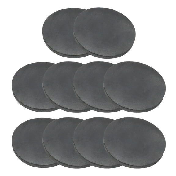 Rubber Solid Discs Washers, 10 Pcs Anti-Vibration Spacer 55mm OD x 5mm Thick, Black