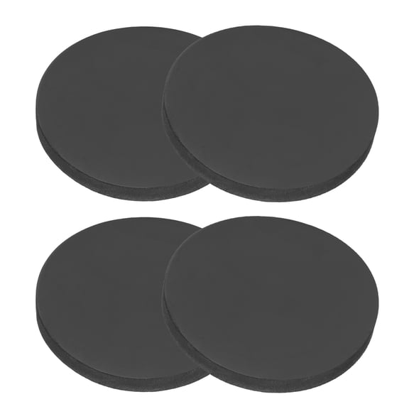 Rubber Solid Discs Washers, 4 Pcs Anti-Vibration Spacer 65mm OD x 8mm Thick, Black
