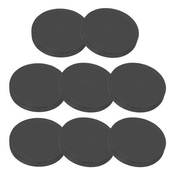Rubber Solid Discs Washers, 8 Pcs Anti-Vibration Spacer 60mm OD x 8mm Thick, Black