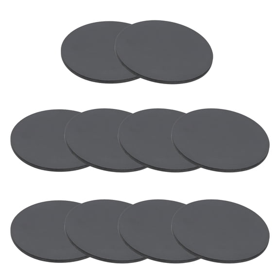 Rubber Solid Discs Washers 80mm OD x 3mm Thick Rubber Round Gasket Pad Bushings Spacer, Black 10 Pcs