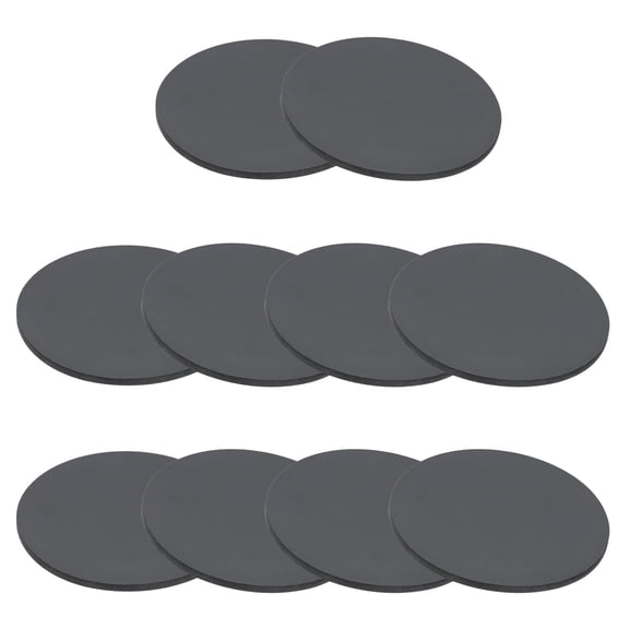 Rubber Solid Discs Washers 95mm OD x 3mm Thick Rubber Round Gasket Pad Bushings Spacer, Black 10 Pcs