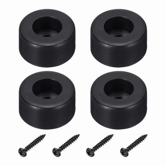 Rubber Speaker Isolation Feet,1.5" Black Anti-Vibration Base Pad, Pack of 4