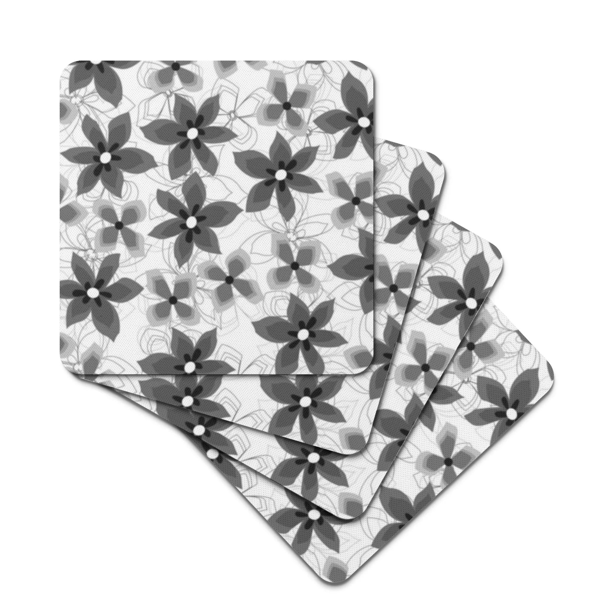 Rubber Square Coasters Not Easily Deformed Soft and Have Thermal