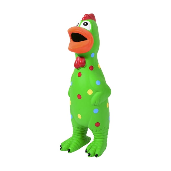 Rubber Squeaky Chicken Dog Toys Funny Latex Screaming Interactive Pet Squawkers Cute Dog Gifts for Aggressive Chewers Birthday Gifts for Small Medium Large Pet 9"