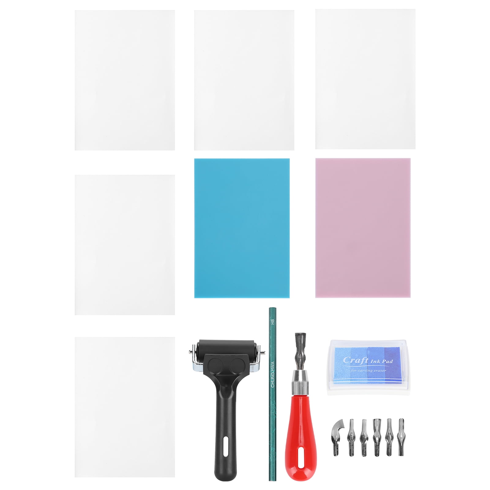 Rubber Stamp Making Kit Roller Carving Block Printmaking Set