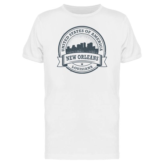 Rubber Stamp New Orleans T-Shirt Men -Image by Shutterstock, Male 4X-Large