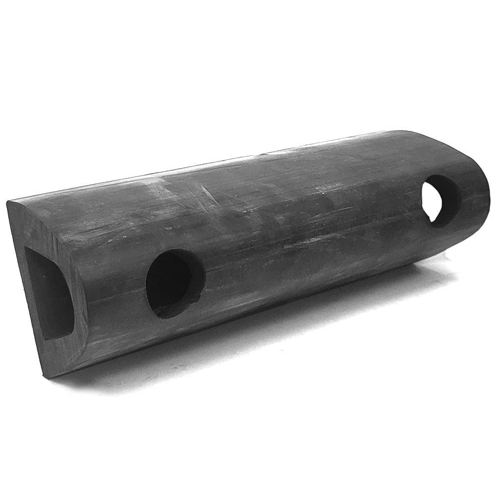 Rubber & Steel Insert DShape 2 Hole 12Inch X 4Inch X 4Inch Extruded Dock Bumper Semi Truck