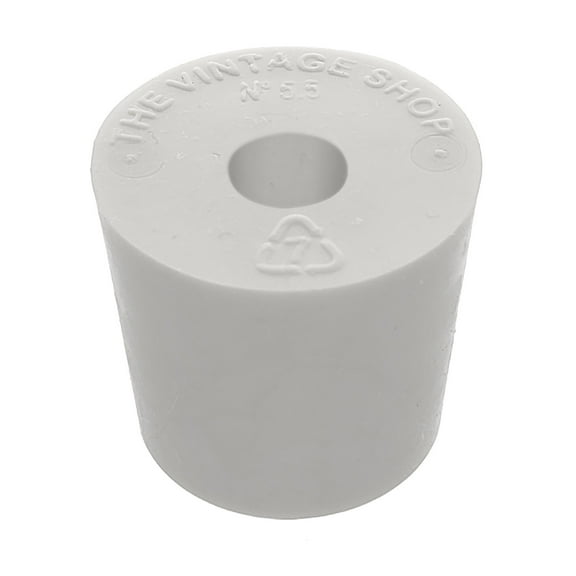 Rubber Stopper- Size 5.5- Drilled