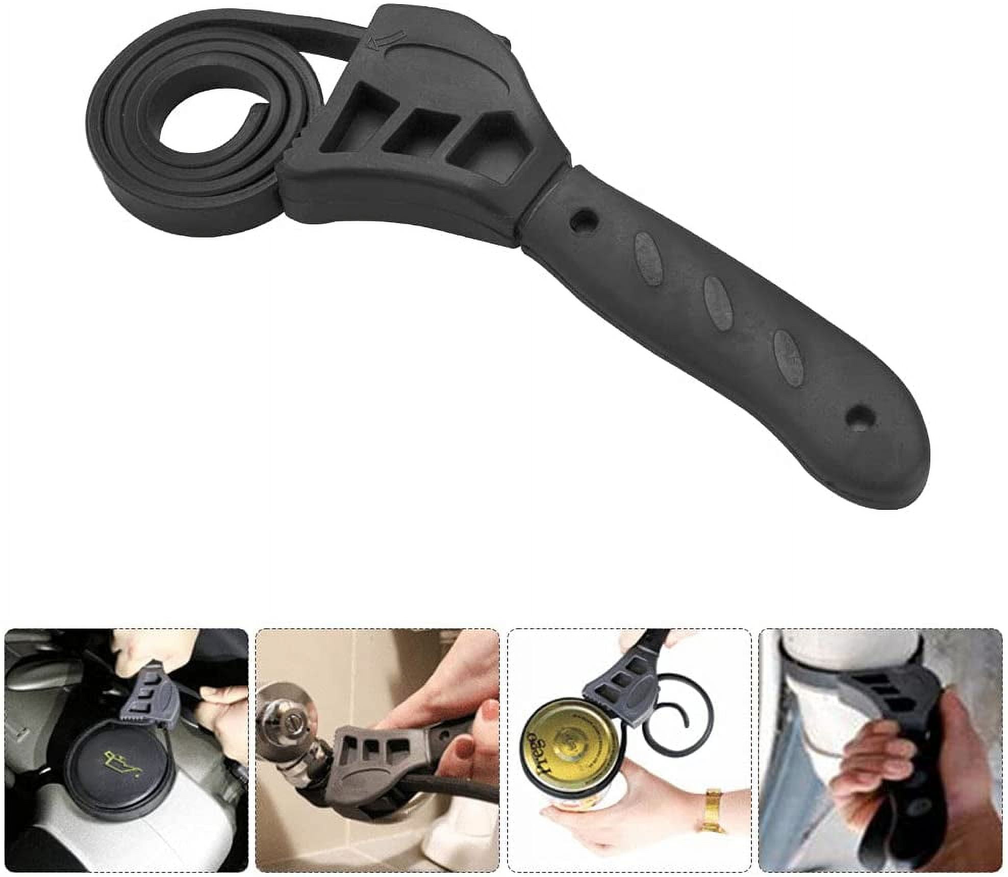 NOENNULL 500mm Adjustable Plastic Strap Wrench - Universal Tool For Tightening Jar Lids & Oil Filters
