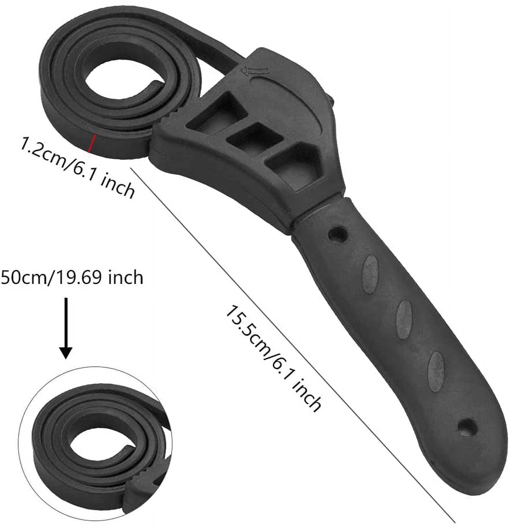 Rubber Strap Wrench 500mm Strap Wrench Loosening Anti-Slip Filter Strap Adjustable Anti-Wear Wrench for Bottle Opener Car Repair Tools Oil Filter