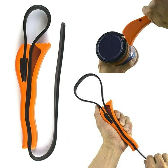 1 Rubber Strap Wrench Hand Heavy Duty Adjustable Lid Oil Filter Remover Tool 5"