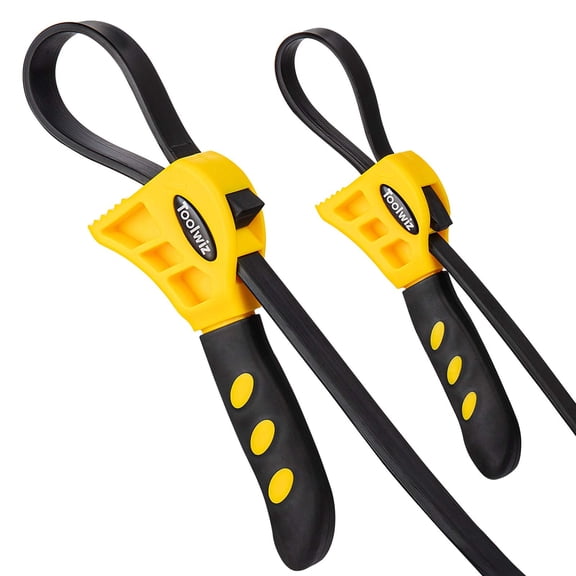 Rubber Strap Wrench Set for Pipes Below 6" (150mm) & 4" (100mm)  Reinforced Adjustable Wrench for Plumbing, Jar Opening, and Light DIY Tasks