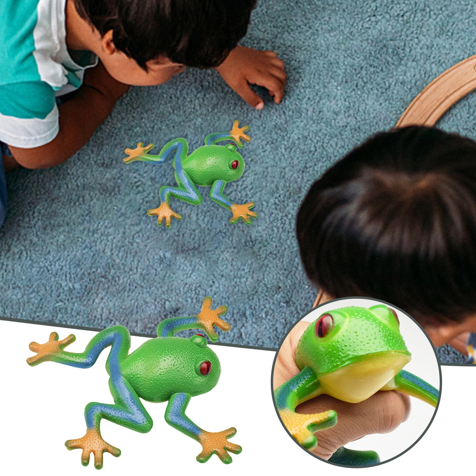 Rubber Stretchy Toy Stress Sensory Toy Spoof Stress Vent Toy For Children Adults Rot 6 Cm Games