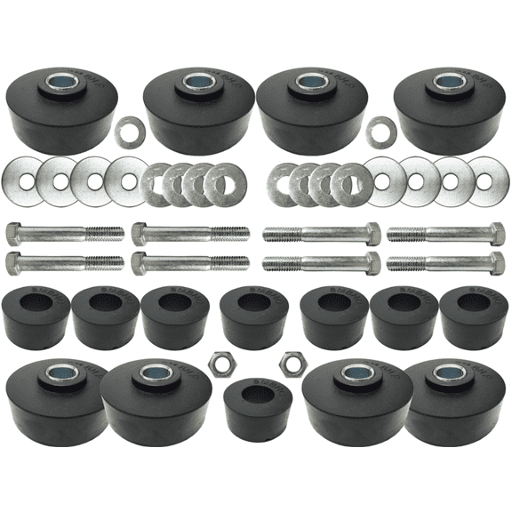 Rubber Subframe Body Mount & Hardware Kit 1960-1964 Impala Bel Air and Biscyane