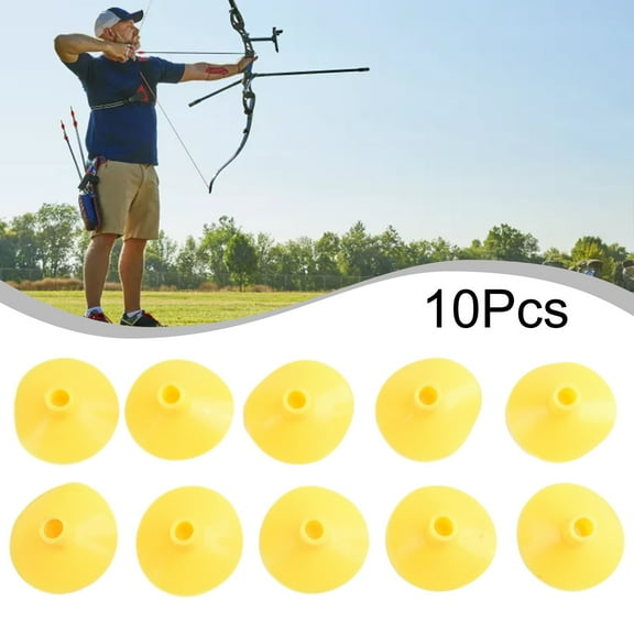 Rubber Suction Cup Arrows For Target Practice,10 Pack, Fits Most Arrow Shafts,For Outdoor Garden Home Fun Games, 4.3X4.3X2 Cm(Yellow)