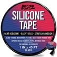 thumbnail image 1 of Rubber Tape Silicone Tape Self Fusing Rubber Grip Tape 1" x 40FT Black Silicone Repair Pipe Tape Electrical Radiator Hose Coax Plumbers Water Seal Stretch, 1 of 37