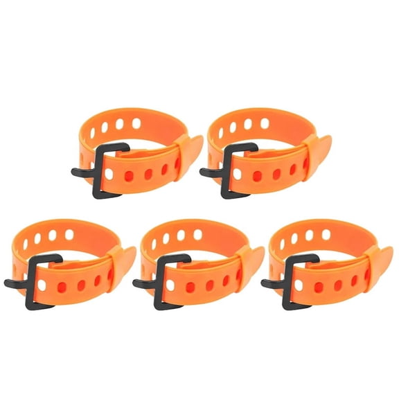Rubber Tension Strap High Strength Cargo Belt Sport Water Bottle Compact Ties for Flashlight Luggage L Orange,5 x Rubber Utility Strap,Orange