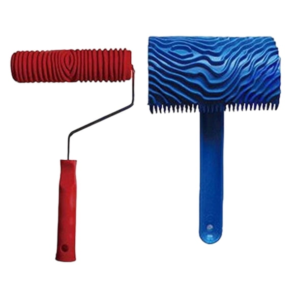 Rubber Texture Roller Brush Wood Texture Paint Roller Tool for Imitations Wood Graining & Wall Painting Homes Decors Tool