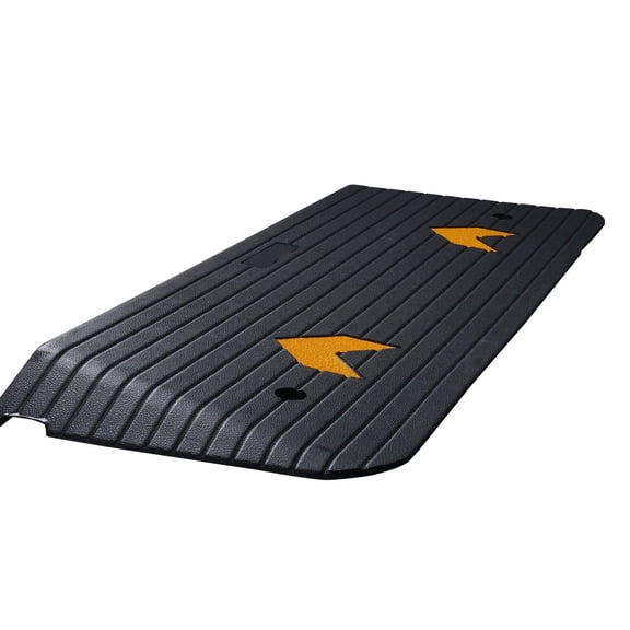 Rubber Threshold Ramp 1.5 Inch - Wheelchair Ramp for Doorway, Heavy Duty 33069Lbs Capacity, Non-Slip Textured Surface - Natural Rubber Curb Ramp for Scooter & Wheelchair