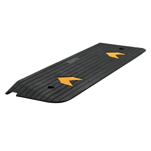 Rubber Threshold Ramp 1 Inch, Wheelchair Ramp for Doorway, 33069 lbs Capacity Curb Ramp, Non-Slip Textured Rubber Ramp for Scooter & Wheelchair Access
