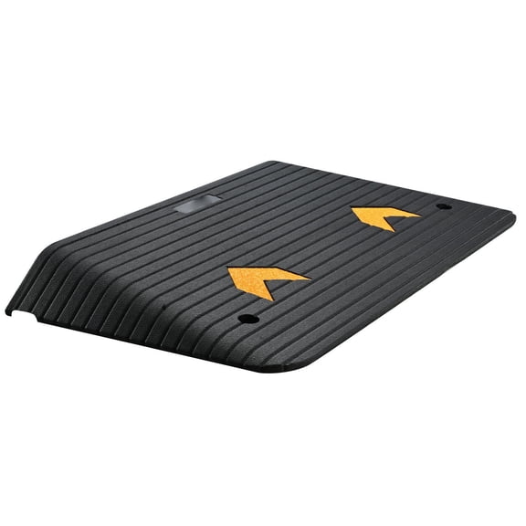 Rubber Threshold Ramp 3.5 Inch, Wheelchair Ramp with 1 Channel, Heavy Duty Curb Ramp for Scooter, Car, 33069 lbs Capacity