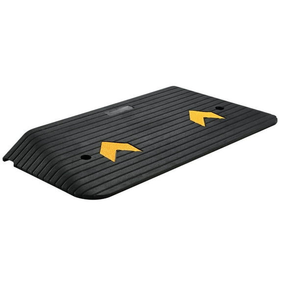 Rubber Threshold Ramp 3 Inch, Wheelchair Ramp with 1 Channel, 33069 lbs Capacity Curb Ramp for Car, Scooter, Natural Rubber Non-Slip Driveway Ramp