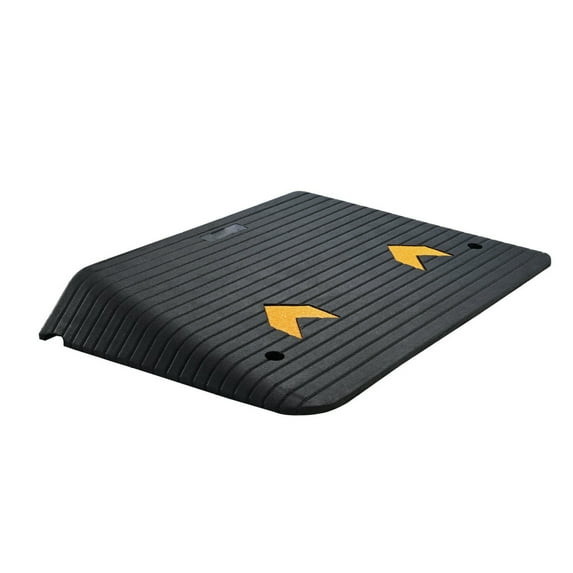 Rubber Threshold Ramp 4 Inch Rise - Wheelchair Ramp for Doorway, Heavy Duty 33069 Lbs Capacity, Non-Slip Textured Surface - Recycled Rubber Curb Ramp for Scooter & Car