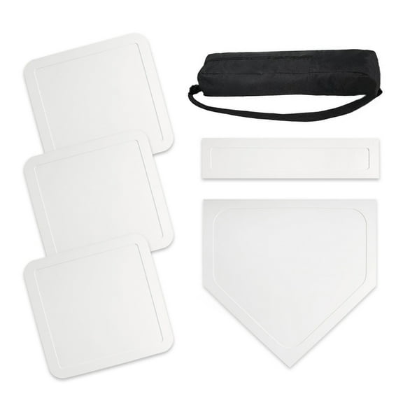 Rubber Throw Down Baseball Softball Bases Set Exercise Home Plate Training Equipment for Indoor Outdoor Training