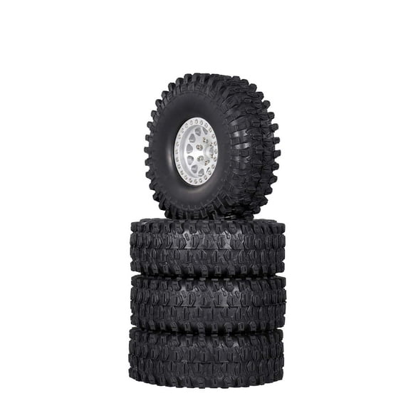 Rubber Tires,Tires With Metal Crawler Tires 4pcs 90046 Car Crawler Scx10 90046 1.9in Crawler Rubber Tires With Metal Rim 1/10 Crawler Rubber With Metal Rim 4pcs 1.9in Crawler Qisuo