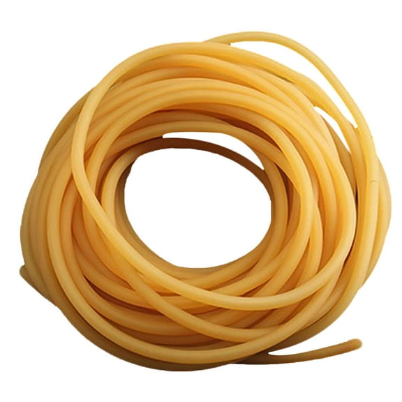 Rubber Tube, 1/2/5/10 Meter Yellow Soft Rubber Tube Surgical Elastic Rope Band 1.7 X 4.5mm for Slingshot Catapult
